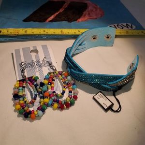 🎁 Gift package 3 items 🎁 cake pouch, earrings, bracelt